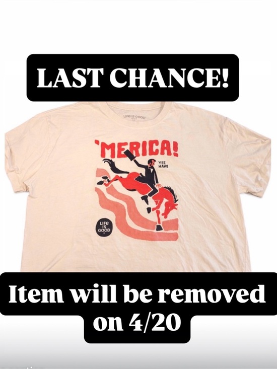 Life Is Good Tops - Life Is Good ‘Merica Cream Graphic Tee XL